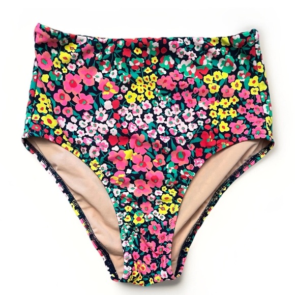 J. Crew Other - J. Crew Factory Women's Swim Bikini Bottoms NWT Floral Navy Blue Size XS